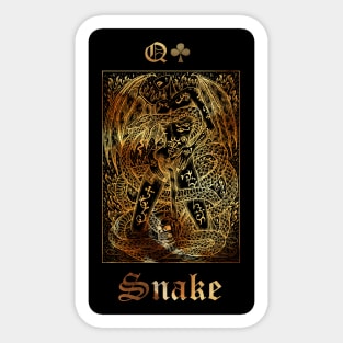 Snake. Lenormand Gothic Mysteries Design. Sticker